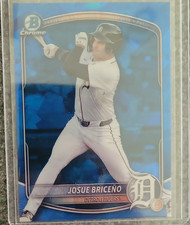 Topps 2025 Bowman Chrome Draft Sapphire Josue Briceño Tigers Prospect BDC-60