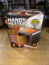 Handy Heater Pure Warmth 1200W Portable Ceramic Space Heater LED Gray NEW
