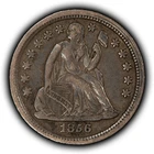 1856 10c Seated Liberty Silver Dime - Original AU - SKU-Y6627