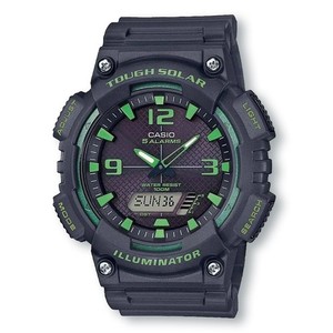 Casio AQS810W-3AV, Digital/Analog Combo, Solar,5 Alarms, Green Resin,Illuminator Amazon.com: Casio Men main image 3