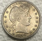 1893-S Barber Quarter Beautiful Coin Rare Date Toned
