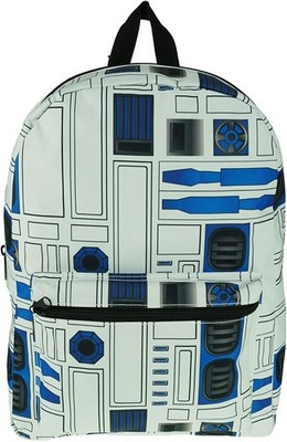 Large Backpack - Star Wars R2D2 R2-D2 White 16'' School Bag NEW