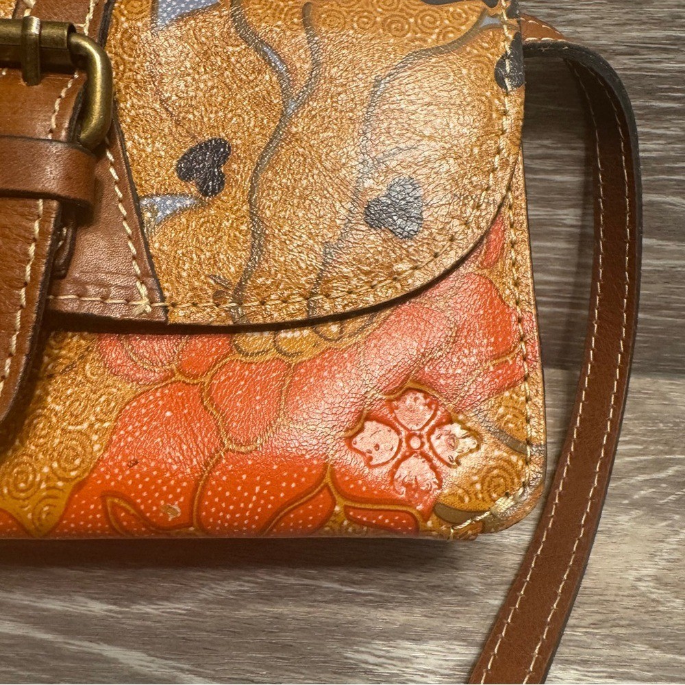 Patricia Nash Italian Leather Floral Crossbody Wa… - image 3