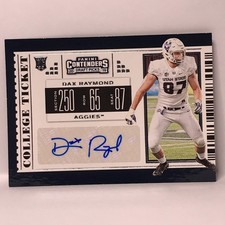 2019 Contenders Draft #152 Dax Raymond Utah State Bears TE Rookie Auto