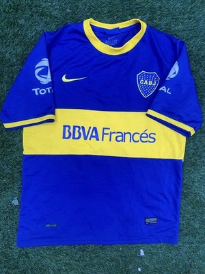 BBVA Frances 10 ROMAN Nike Football Soccer Blue Yellow Jersey Shirt Top Sz Small