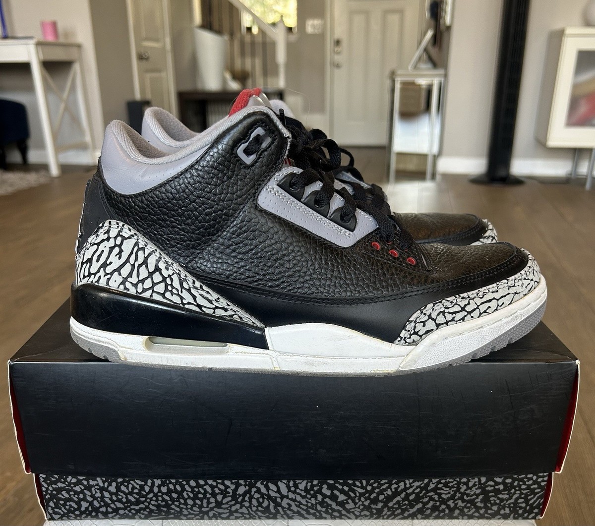 Air Jordan 3 Retro Black Cement Elephant Print Leather 2011 136064