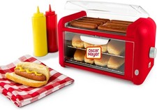 Extra Large 8 Hot Dog Roller  Bun Toaster Oven Stainless Steel Grill Rollers