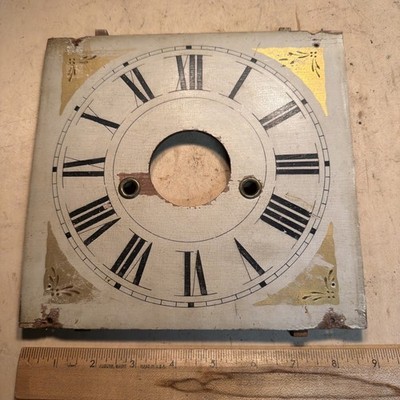 Antique Vintage Ogee Johnson Wall Winding Clock wood Face PARTS REPAIR