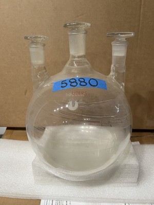 5000ml 3 Neck Round Bottom boiling Flask with 3 stoppers