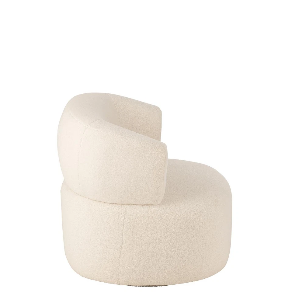 Fauteuil Lounge Design "Universe" 83cm Blanc - Photo 3/4