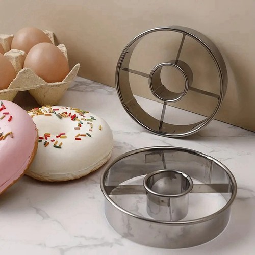 Stampo per ciambelle fai da te in acciaio inox decorazione torte strumento da forno dessert pane2425 - Foto 6 di 7