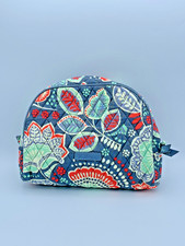 Vera Bradley Zip Cosmetic Bag w/ Plastic Lining in Nomadic Floral Pattern Bin2