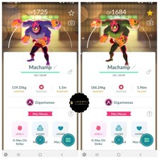 Gigantamax Machamp, regular or shiny, Pok mon Go