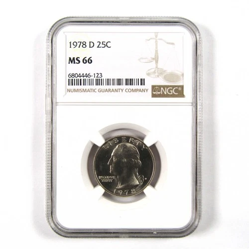 1978 D Washington Quarter MS 66 NGC Clad 25c Uncirculated SKU:I9498