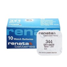 10x Renata 344 SR1136SW Silver Oxide Watch Batteries 1.55V Swiss Made