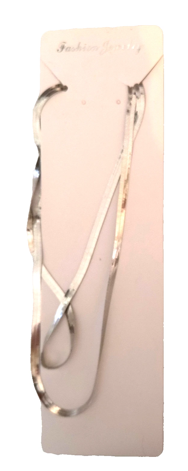 VETEMENTS Collana catena argento doppio filo donna bigiotteria moda regolabile