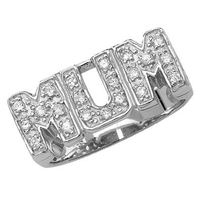 Mama Ring Edelstein Sterling Silber 925 gepunzt Größe L - Z British Made