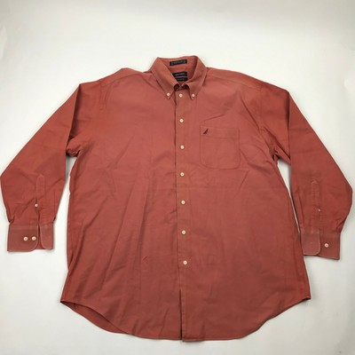 Nautica Men Vintage Oxford Burn Orange 
