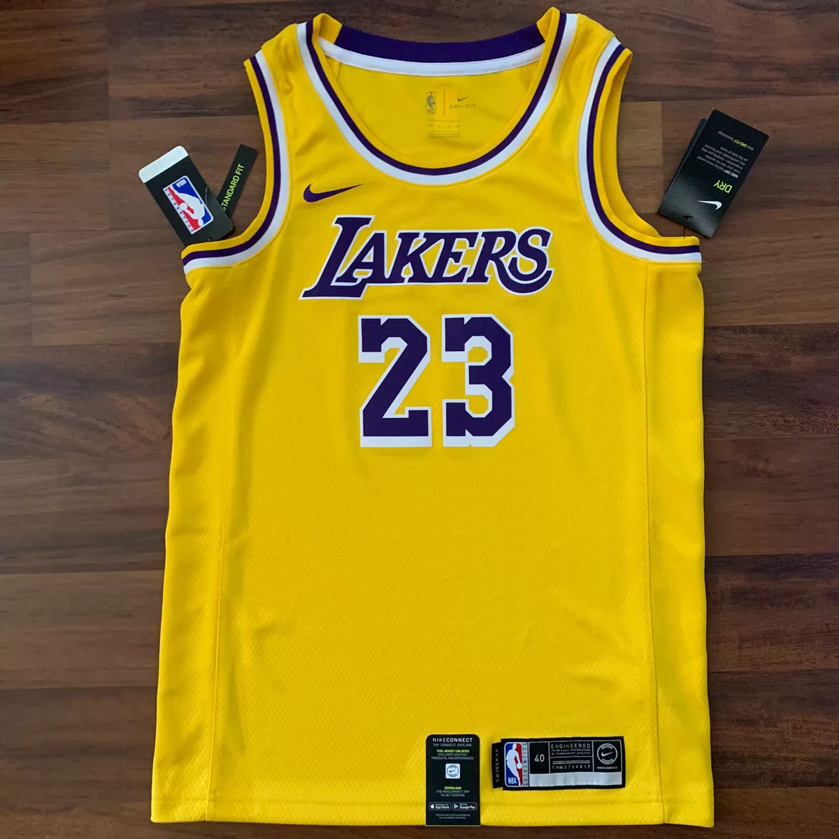 Unisex Nike LeBron James Gold Los Angeles Lakers Swingman Jersey - Icon Edition Size: Small