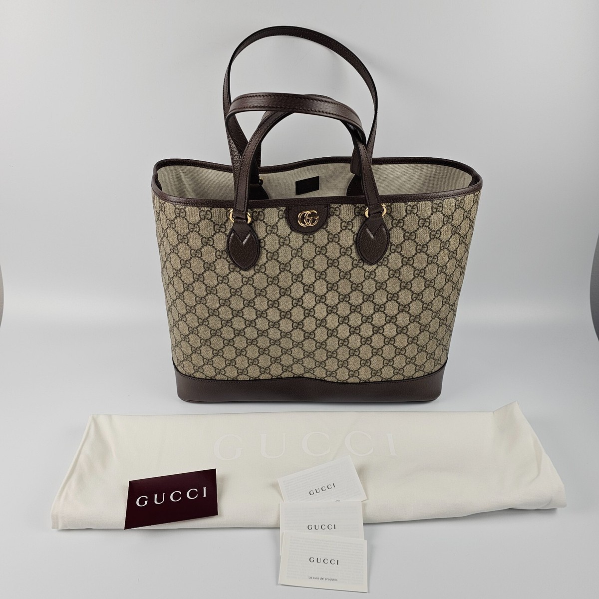 【GUCCI】GG OPHIDIA TOTE BAG Gucci - Ophidia GG supreme fabric tote bag Beige - The Corner
