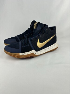 NIKE KYRIE OBSIDIAN METALLIC GOLD BLUE SUMMIT MEN'S SHOES SIZE 12  852395-400