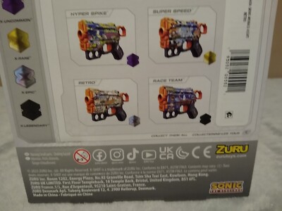 RARE! Zuru X-Shot Sega SONIC THE HEDGEHOG Skins X-Epic Dart