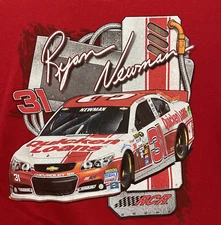 Ryan Newman NASCAR Racing Shirt Chase Authentics Mens XL Red Double Hit