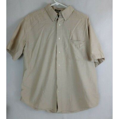 St. John's Bay Worry Free Men's Tan Casual Shirt Size XL
