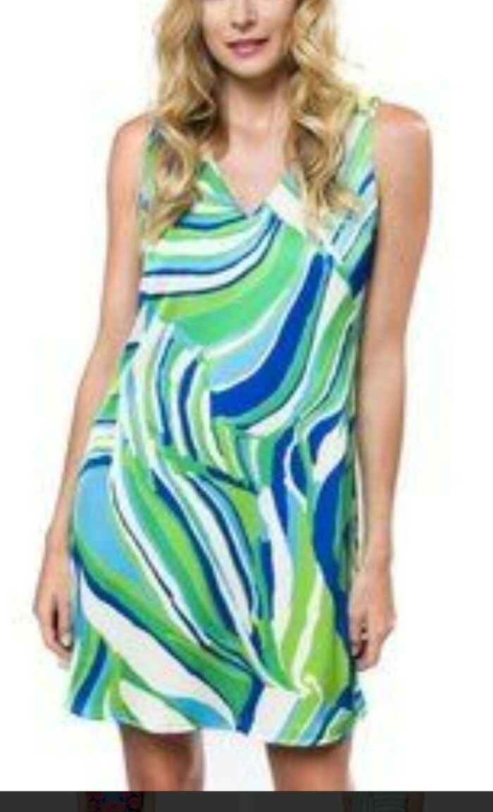 julie brown livie dress Julie Brown Livie Shift Sleeveless Dress, Bright Vivid Multicolor, XL