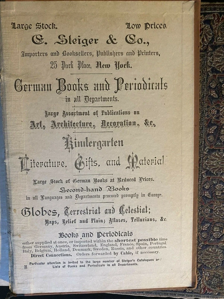 Ahn's Second German Book by Dr. P Henn 1879 E Steiger Antique Language Hardcover - Image 2 of 4