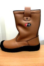 V12 V6816 Polar STS Fur Lined Rigger Boot Tan Size UK 6