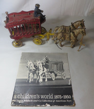 VINTAGE C. 1930 KENTON CAST IRON OVERLAND CIRCUS WAGON HORSE CARNIVAL SIDESHOW