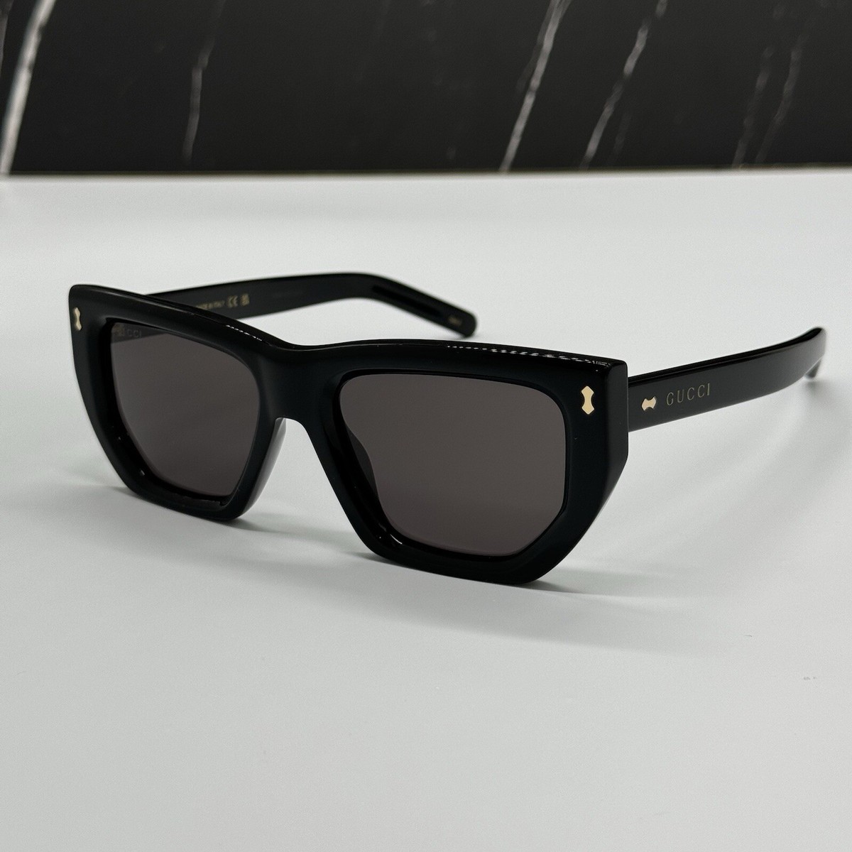 NEW GG1520S 001 GUCCI BLACK GREY GEOMETRIC WOMEN GUCCI