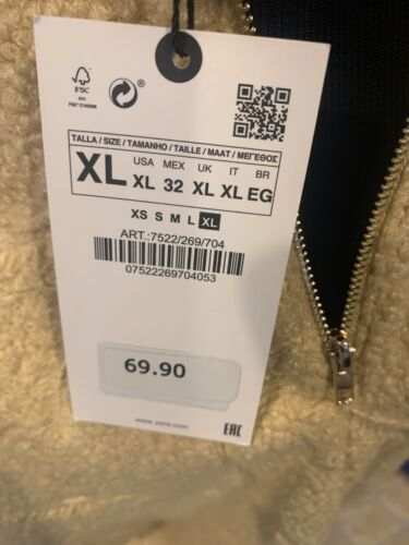 ZARA WOMENS NMT BEIGE JACKET SIZE XLARGE
