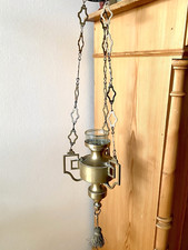 Antikes Ewiglicht Ampel Ewiges Licht um 1800 Messing Guss Kirchenlampe