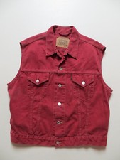 Levi's Jeans Weste, SLIM FIT Jeansweste Gr. XXL, ROT ! Red Vintage Denim, KULT !
