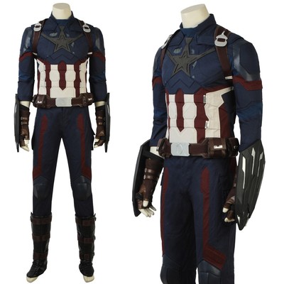 Avengers Infinity War Captain America Costume Steve Rogers Superhero Cos Outfit Ebay
