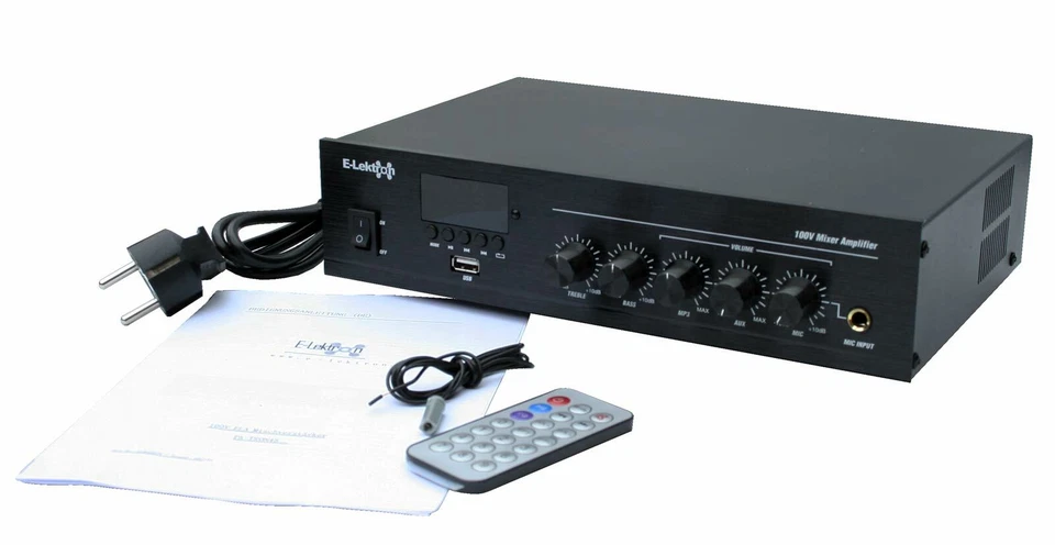 E-Lektron PA-TRON45 ELA Mono Mischverstärker 45W für Beschallung-Anlage 3-Kanal - Bild 4 von 4