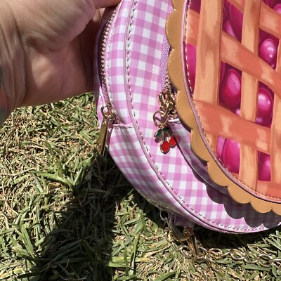 NWT Sugar Thrillz tasty cherry pie pink gingham kitschy  display picture 1