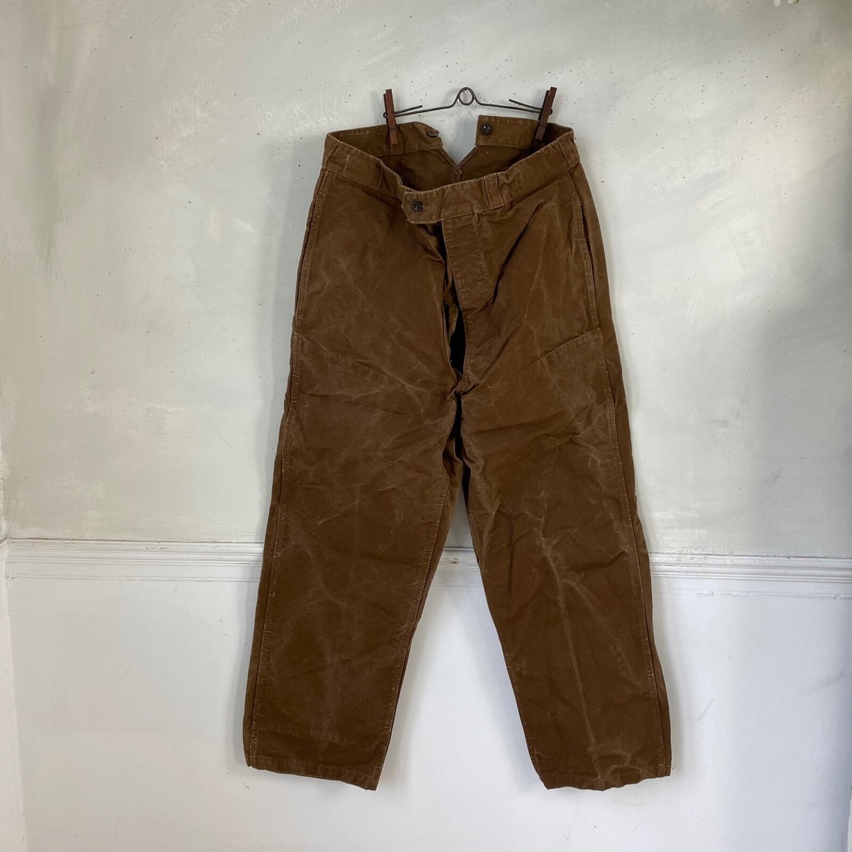 Brown Work Pants 1930s Pants French Workwear Work Wear Pants