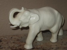 Vintage Elephant Figurine Solid CELLULOID 1930 s- Toy- Marked Fleur de lis Japan