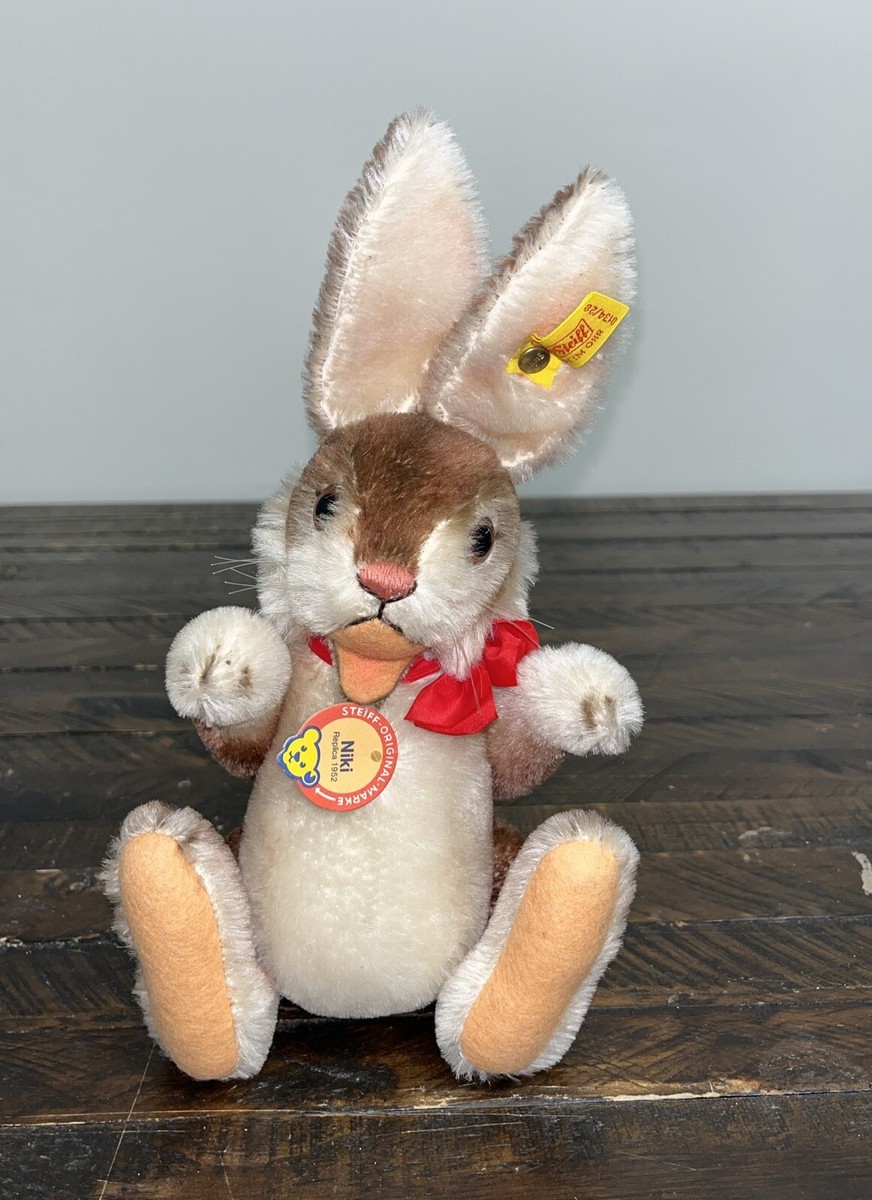 Steiff Niki 1952 Replica ぬいぐるみ　うさぎ VTG Steiff 0134/28 Niki Easter Bunny Rabbit Replica Mohair Stuffed