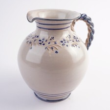 Keramik Krug Wasserkrug Laufglasur ca. 19 cm hoch Gilde Handwerk Vintage