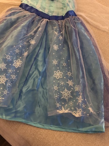 Disney Jakks Elsa FROZEN Girls Size 4-6X Dress Snow Queen Gown Costume Play - Picture 4 of 8