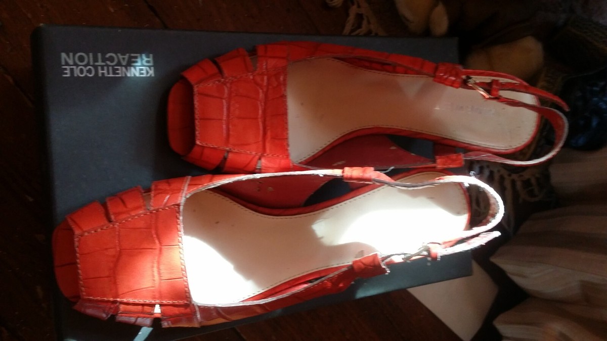 Nine West ladies red designer sling backs UK