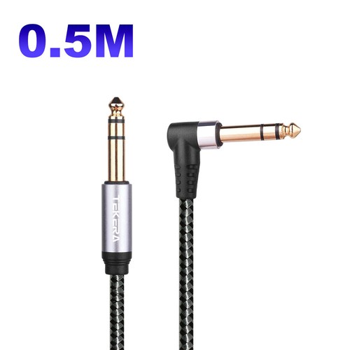 Balanced 1/4" / 6.35mm TRS Cable Angle Jack - Stereo - 90 degree - Picture 9 of 13