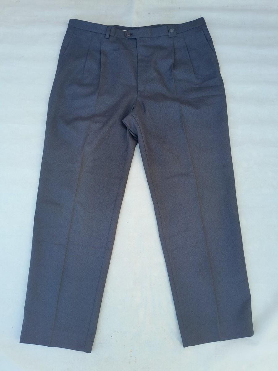 ボトムスその他 Burberry Ash coloured trousers with lapels Burberry Pants Mens 40in Grey Wool PELITOW Embroidered Logo