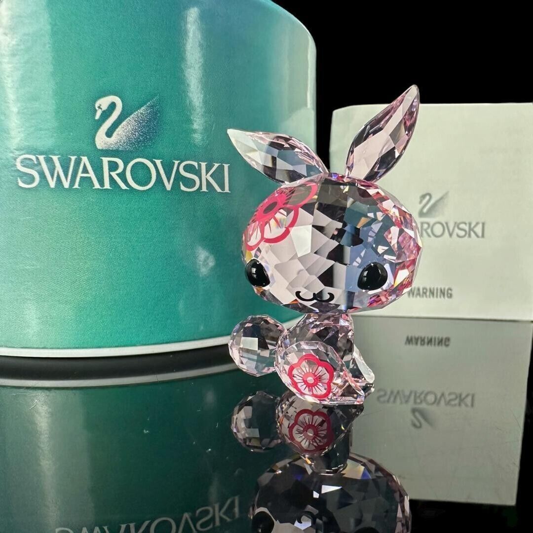 [Out of print/RARE] Swarovski Rabbit Zodiac Zodiac Lovelots Pink Flower Figure