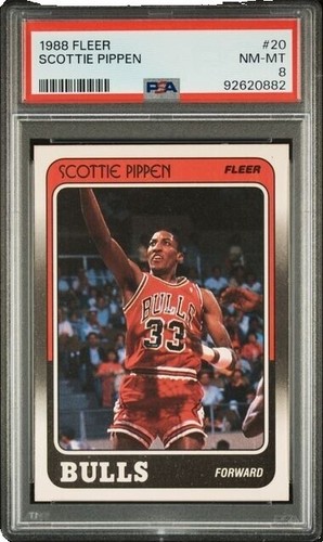 Scottie Pippen Old School Card 2019-20 Graded 9 NM Panini Mosaic
