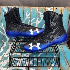 New Under Armour UA Highlight MC 3000177-006 Football Cleats Blue/Black Men 11.5